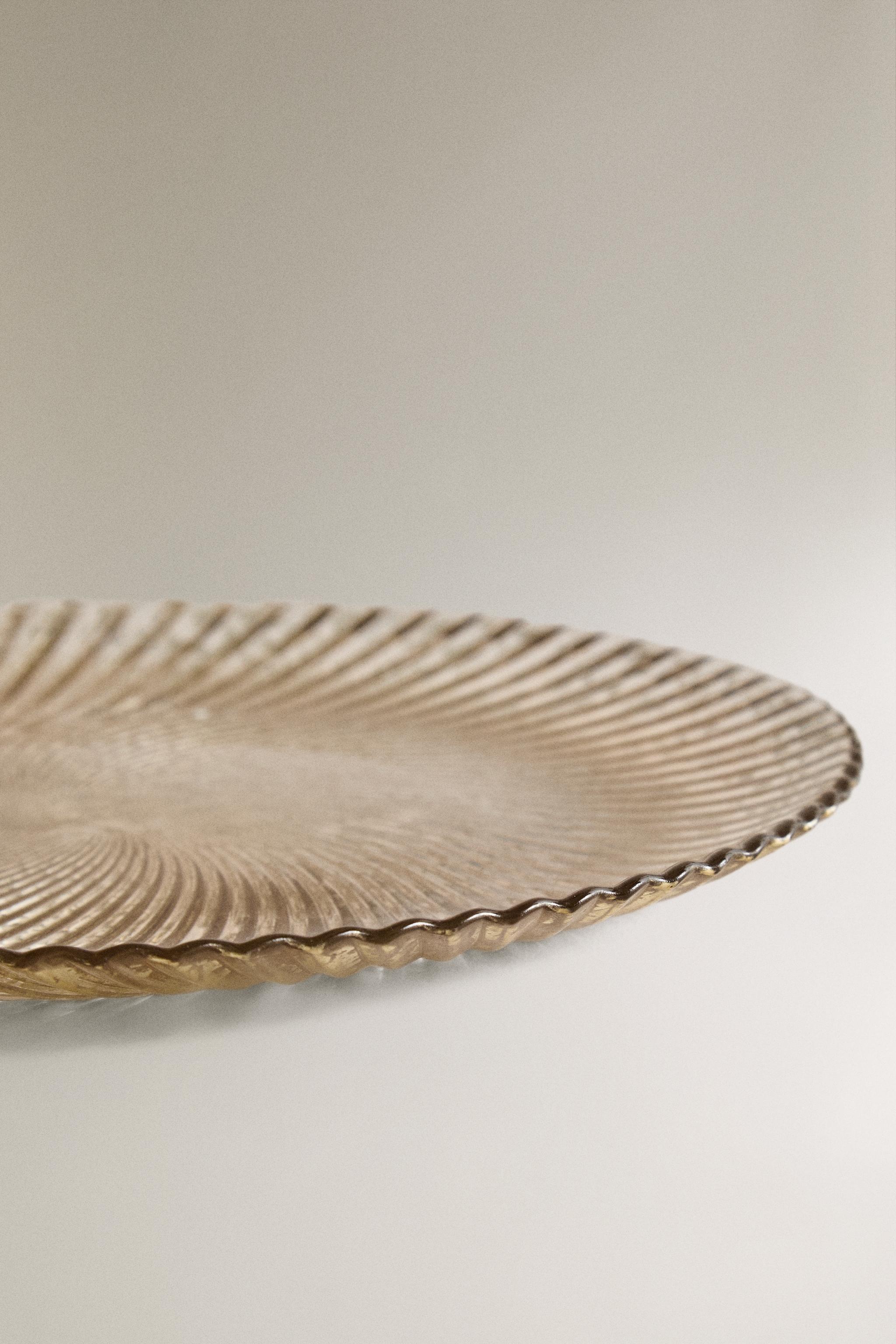 CHRISTMAS SHINY GLASS CHARGER